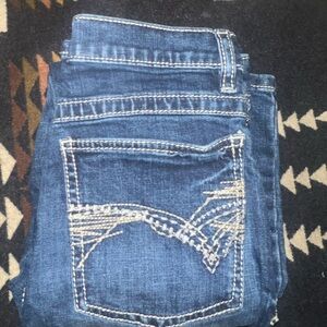 Stylish Blue Denim Jeans with White Stitching